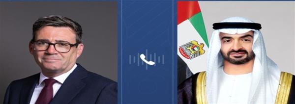 رئيس الإمارات يبحث هاتفيًا مع رئيس وزراء المملكة المتحدة سبل تعزيز العلاقات الثنائية
