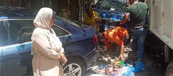 435 طن مخلفات.. جهود مكثفة لتحسين شوارع وسط الإسكندرية