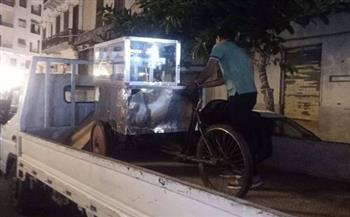 الإسكندرية تواصل مواجهة الإشغالات.. تمركز ثابت بشارع النبي دانيال