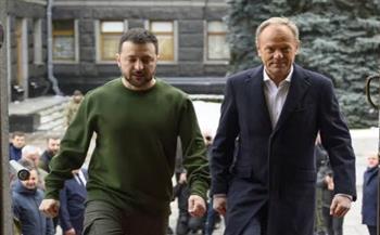 زيلينسكي يلتقي رئيس وزراء بولندا لبحث نتائج زيارته إلى واشنطن
