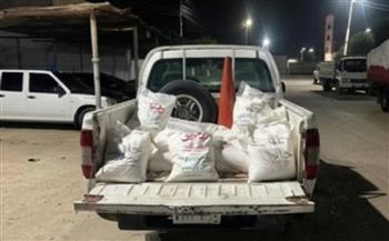   ضبط 9 طن دقيق بلدي مدعم و22 شكارة خلطة توابل بانيه مجهولة المصدر بالفيوم 