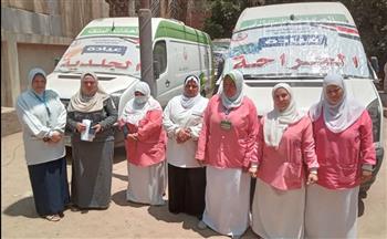   الكشف على 904 مرضى و تقديم 2903 خدمات صحية في قافلة مجانية ببني سويف