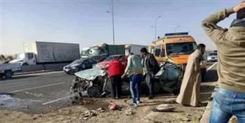 إصابة 3 أشخاص فى حادث تصادم 3 سيارات على الطريق الزراعى بطوخ