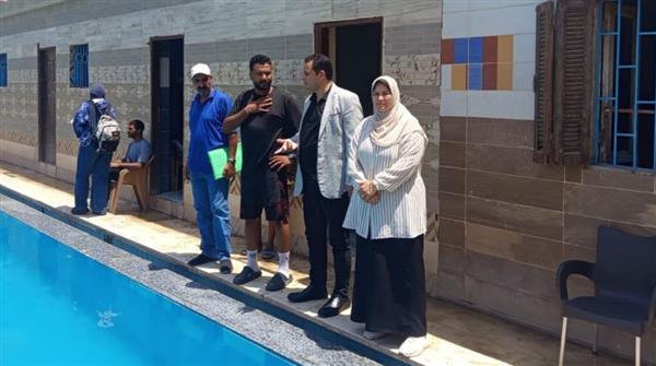 حملة تفتيشية مكبرة على حمامات السباحة بمراكز شباب وأندية الخانكة