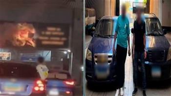   ضبط قائدي «ملاكي» بالقاهرة لسماحهما لأبنائهما بالجلوس خارج النوافذ