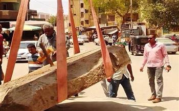 أسوان تتجمل.. عمل فني يزين ميدان النفق
