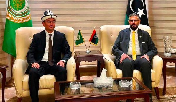 سفير ليبيا لدى الجامعة العربية يبحث مع سفير قيرغيزستان تعزيز التعاون الثنائي