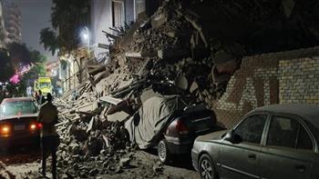 انهيار عقار مكون من 3 طوابق في منطقة المندرة بالإسكندرية 