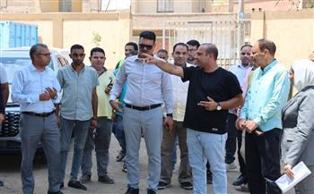 رئيس مياه القليوبية يتابع أعمال تنفيذ مركز خدمة عملاء جديد ببنها