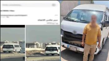 ضبط سائق ميكروباص بعد قيادته عكس الاتجاه في أحد طرق القليوبية