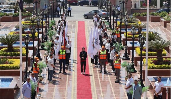 الجامعة البريطانية في مصر تستضيف مسيرة شعلة الدورة الثانية عشرة من بطولة الألعاب الأفريقية للجامعات