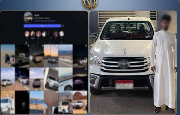استعراض ومخالفات.. سقوط قائد سيارة ربع نقل في نويبع