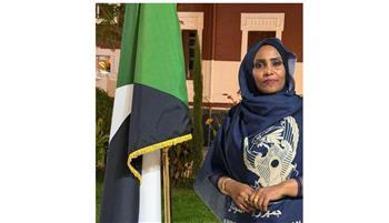 سارة سيف الدين.. أناقة سودانية بحضور رسمي في حفل وداع السفير السوداني بالقاهرة