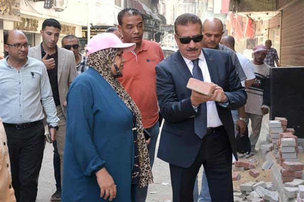 محافظ بورسعيد يتابع أعمال تطوير منطقة «أرض العزب» وحديقة «الأمل»