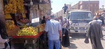 رفع إشغالات وتعديات من شوارع أبوتيج بأسيوط