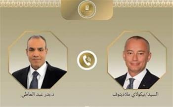   وزير الخارجية يبحث مع ملادينوف مستجدات غزة ويؤكد ضرورة تنفيذ خطة السلام