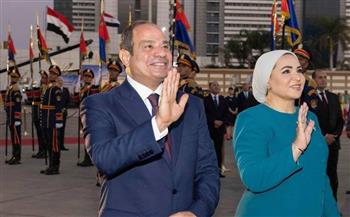   السيدة انتصار السيسي تحتفي بزيارة الرئيس الصيني: مصر ترحب بكم بكل محبة