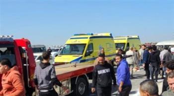 إصابة 5 أشخاص في حادث تصادم أعلى كوبري شرنقاش بالدقهلية