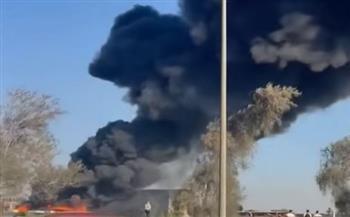 حريق هائل يلتهم مخزن بمنطقة سنديون فى قليوب