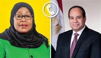   الرئيس السيسي يبحث مع رئيسة تنزانيا تعزيز التعاون وملف المياه