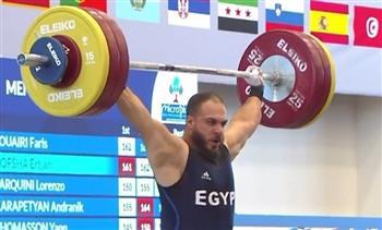 كريم كحلة يحصد ذهبية وبرونزية في رفع الأثقال بدورة البحر المتوسط