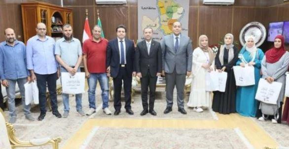 محافظ المنوفية يودع أولياء أمور أوائل الشهادة الإعدادية الفائزين برحلات عمرة