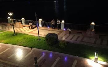 ممشى بني سويف السياحي يضيء بالبنفسجي في اليوم العالمي لمرض الزهايمر