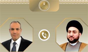 وزير الخارجية يتلقى اتصالاً هاتفياً من رئيس تيار الحكمة الوطني العراقي