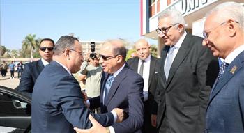   محافظ المنيا ورئيس الجامعة يستقبلان وزير التعليم العالي والبحث العلمي في رحاب جامعة المنيا