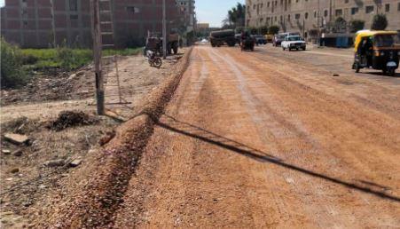 بدء أعمال تطوير ورصف مدخل شبراخيت بالبحيرة