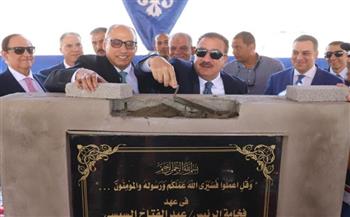   رئيس مجلس الدولة يضع حجر أساس مجمع المحاكم ببورسعيد