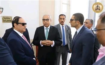   رئيس مجلس الدولة يضع حجر الأساس لمجمع محاكم بورسعيد