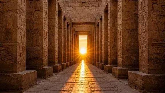 غدا.. الشمس تعامد على قدس أقداس معبد هيبس بالوادي الجديد