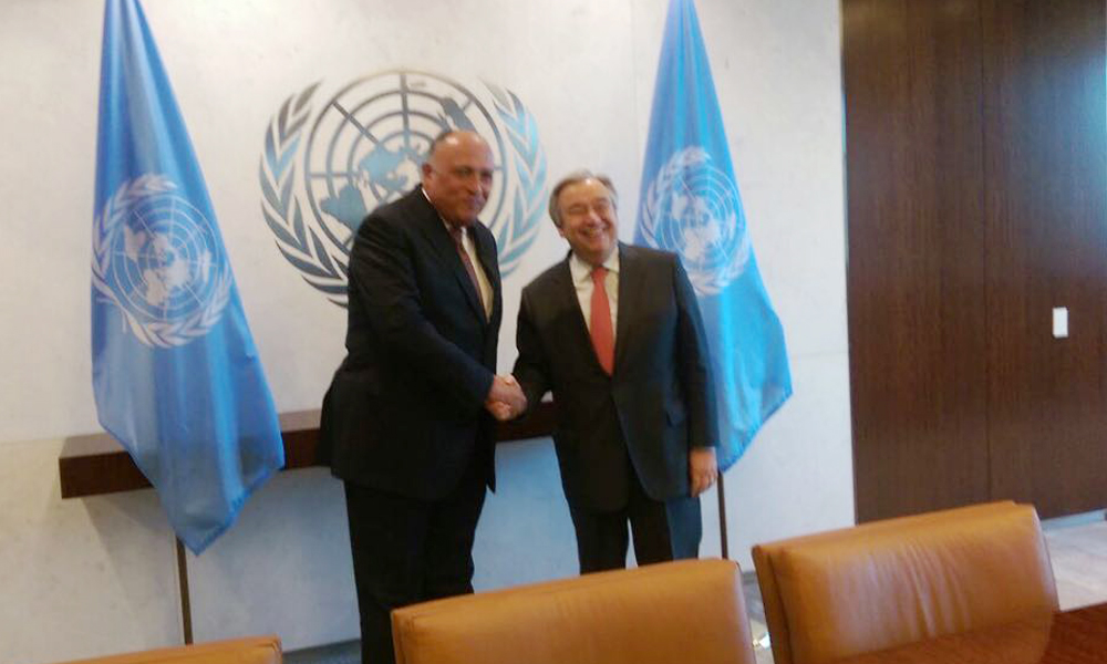   وزير الخارجية يلتقي سكرتير عام الأمم المتحدة في نيويورك