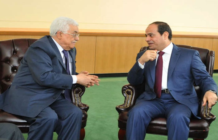السيسي وأبومازن يجريان مباحثات تتناول الأوضاع بالأراضي المحتلة وعملية السلام