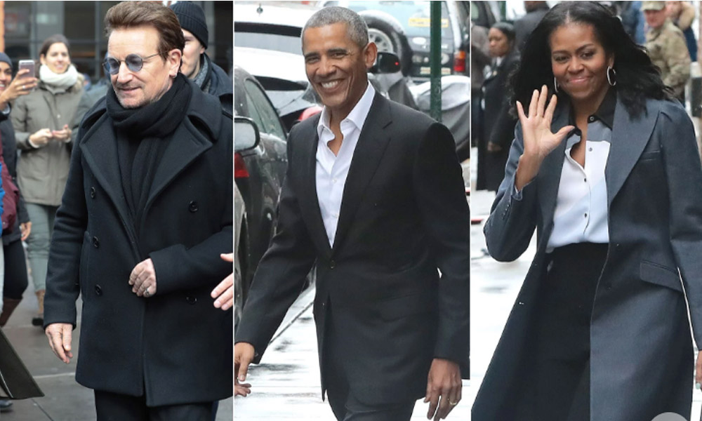   بالصور.. أوباما و ميشيل فى غاية السعادة والحيوية بعد مغادرة البيت الأبيض