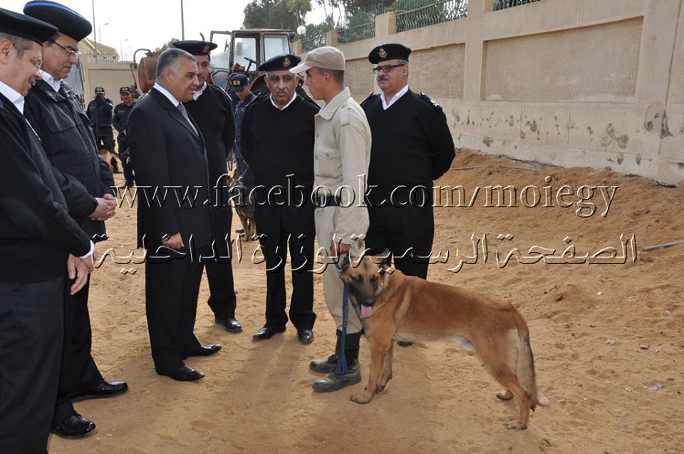   رئيس أكاديمية الشرطة يتفقد وحدات تدريب الكلاب البوليسية
