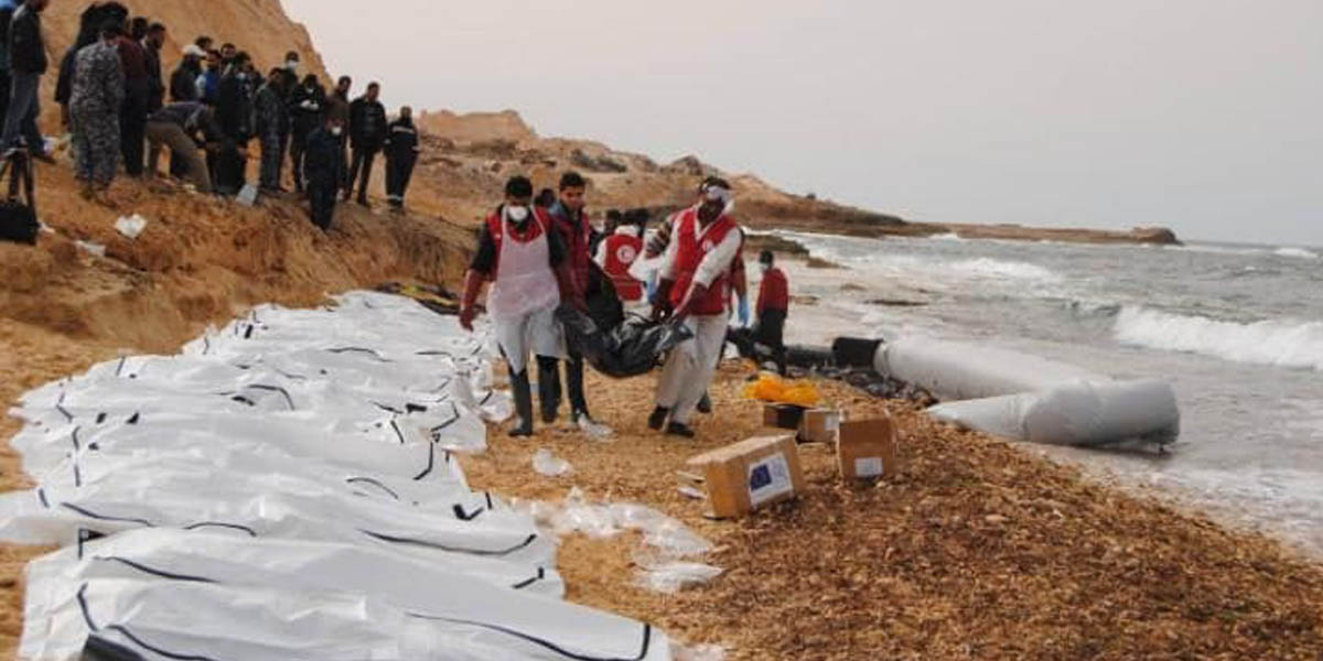   ٢٨ جثة مجهولة لمهاجرين على سواحل ليبيا