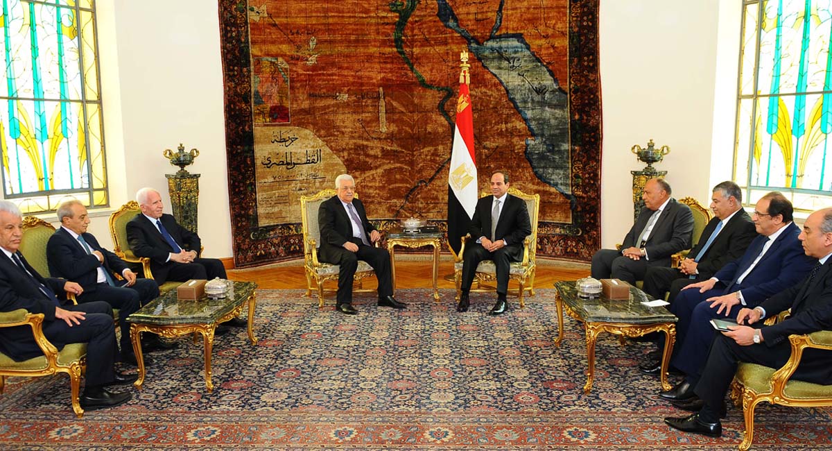   الرئيس السيسى يستقبل الرئيس الفلسطينى محمود عباس