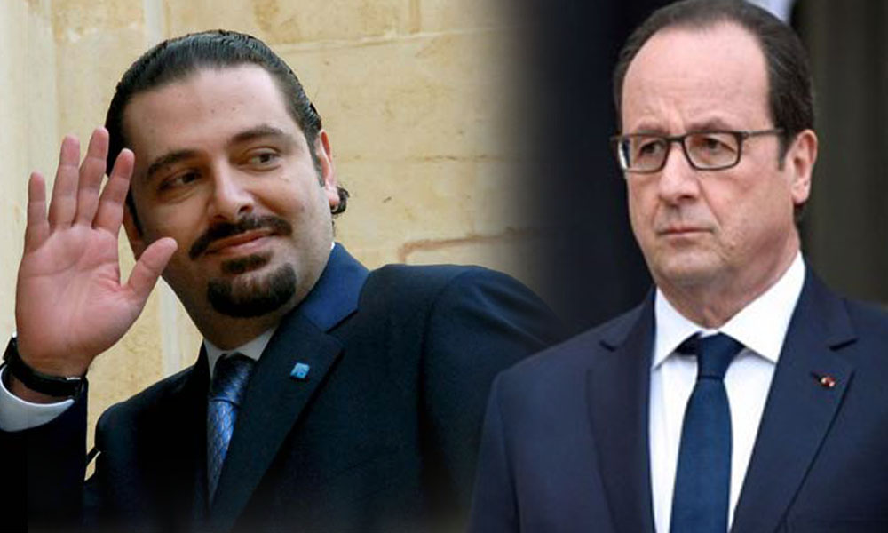   الرئيس الفرنسي يستقبل رئيس وزراء لبنان بقصر الأليزيه