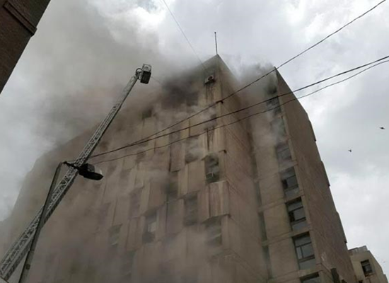   الصحة: ارتفاع المصابين في حريق التأمينات الاجتماعية بوسط القاهرة  إلى 20 حالة