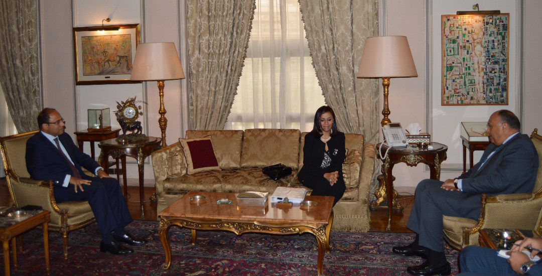   وزير الخارجية يستقبل رئيسة المجلس القومي للمرأة
