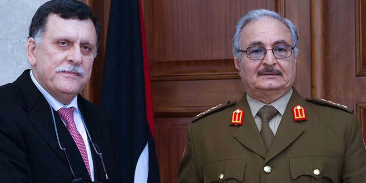   اجتماع السراج وحفتر في الإمارات لكسر جمود الأزمة السياسية في ليبيا