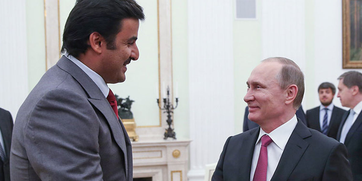   روسيا تتدخل فى أزمة الخليج..  بوتين يهاتف أمير قطر