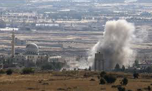   طائرات إسرائيل تقصف موقع للجيش السورى شمال الجولان