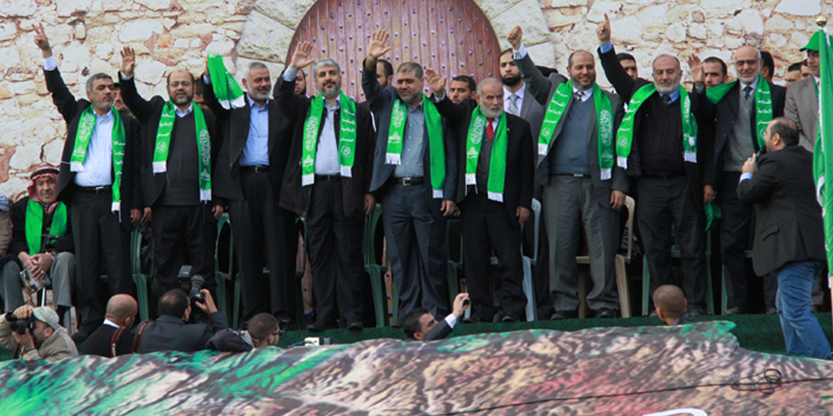   شاهد| قيادات حركة حماس على الحدود الفلسطينية - المصرية