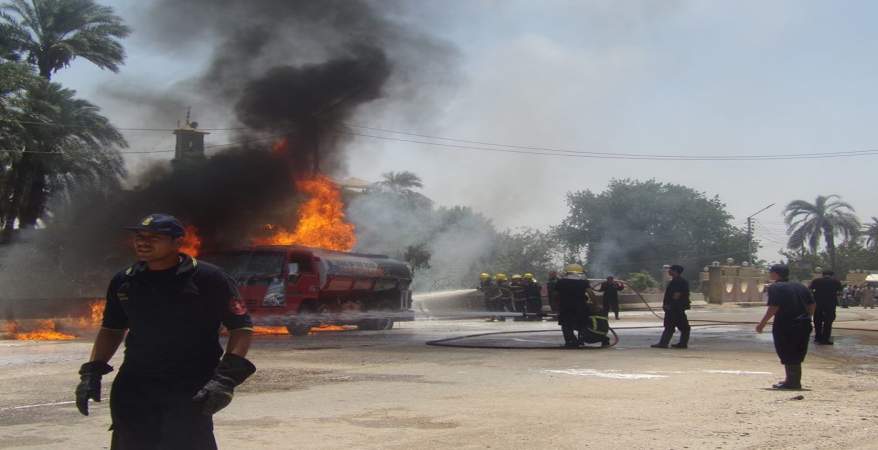  حريق هائل فى أبو رواش.. والدفع بـ 15 سيارة إطفاء