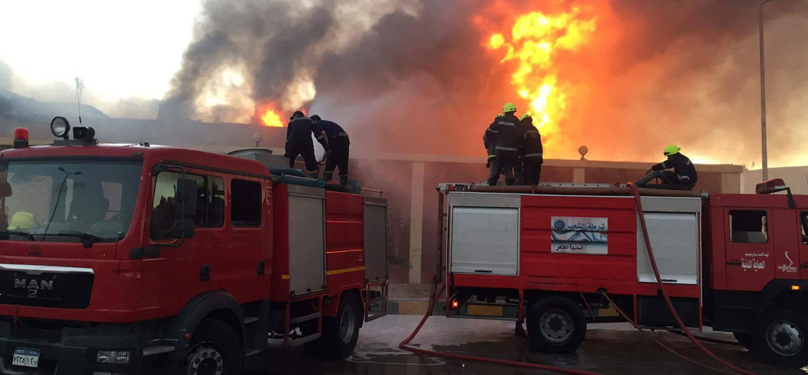   السيطرة علي حريق بمستشفى كفر الشيخ العام