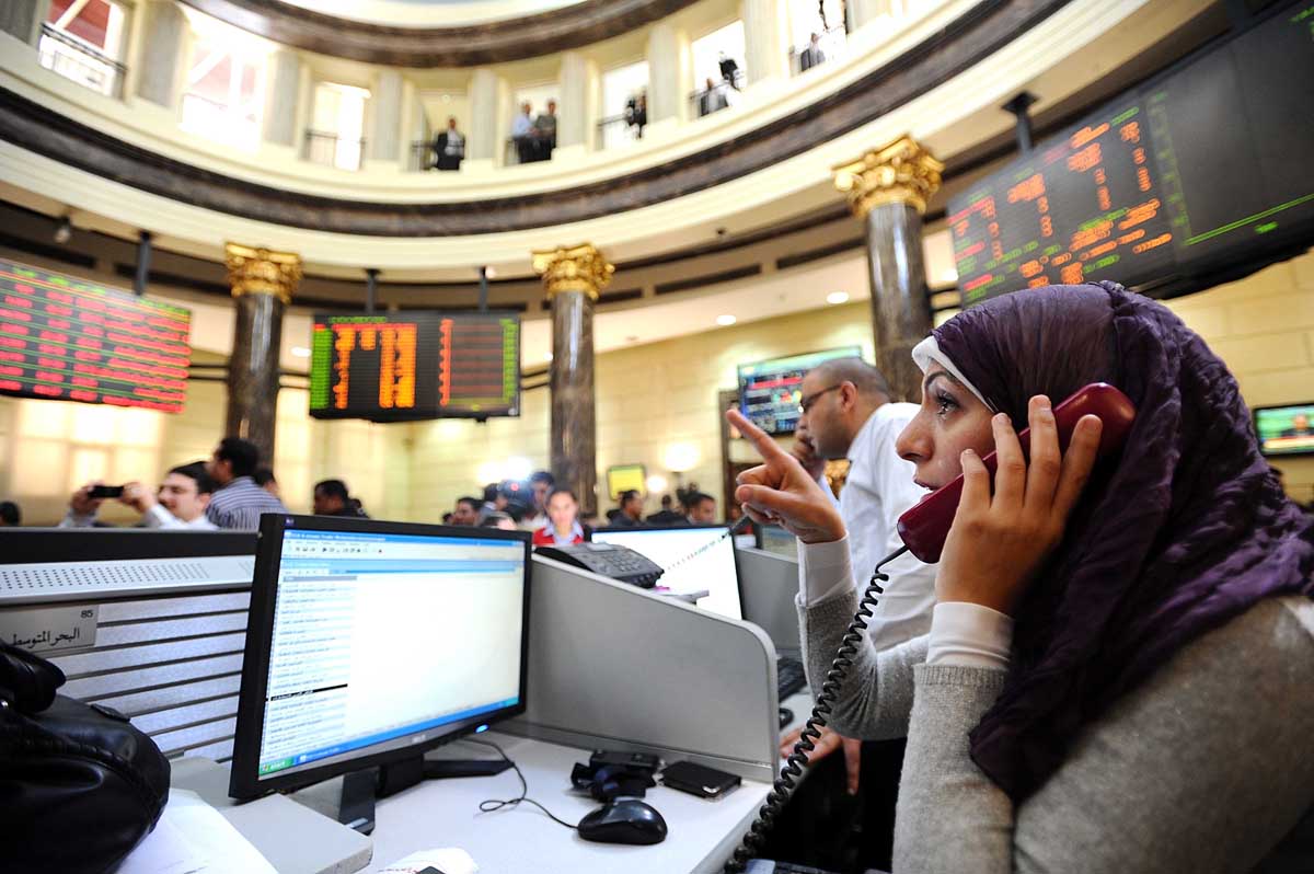   ارتفاع جماعى لمؤشر البورصة المصرية
