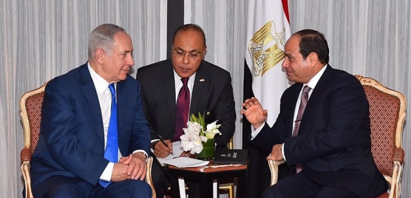   الرئيس السيسى يبحث مع رئيس الوزراء الإسرائيلى سبل استئناف عملية السلام